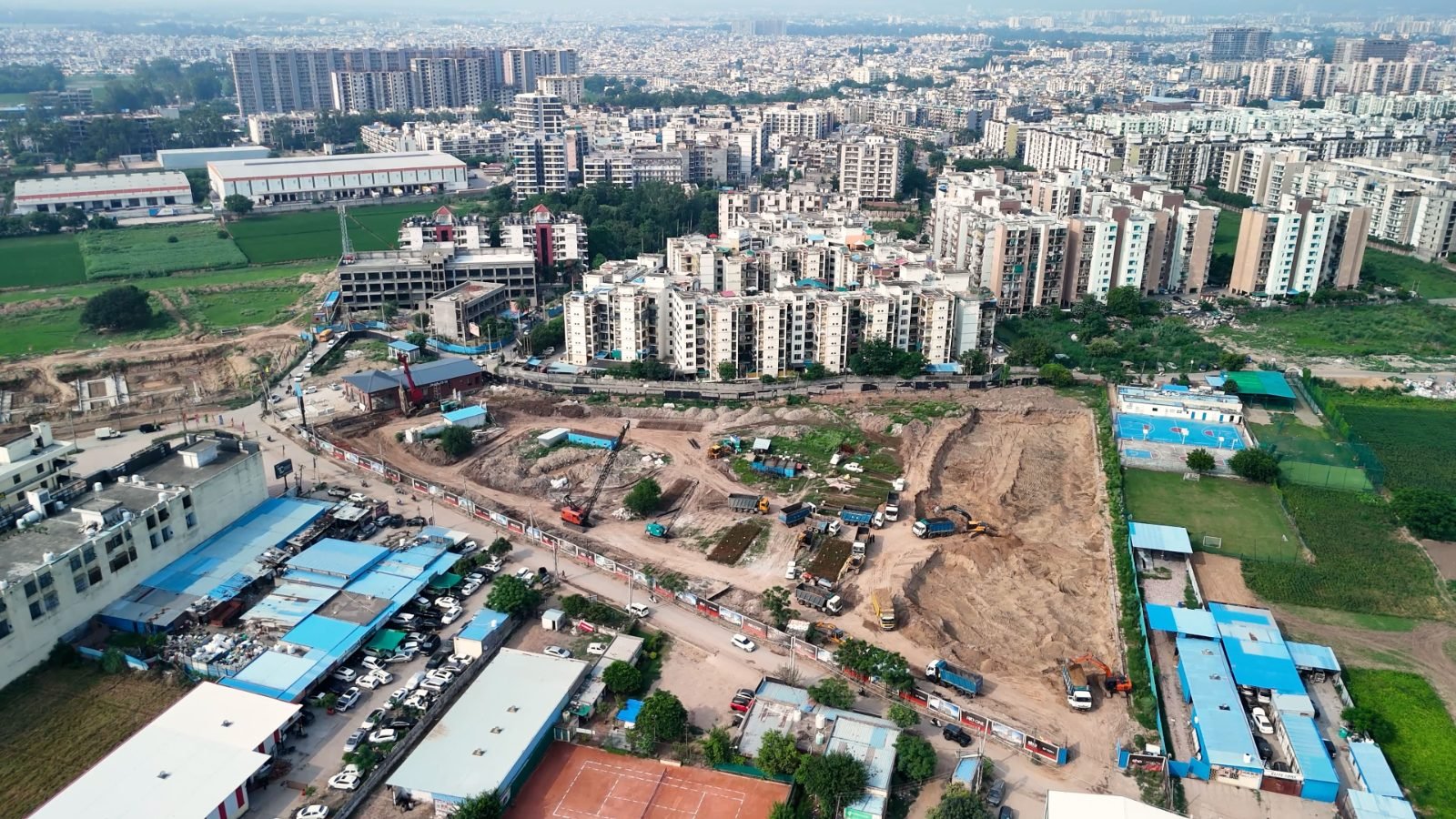 Aerial view of the Rio One site within Zirakpur
